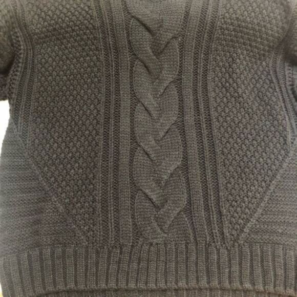 One A Mixed Knit Crew Neck Sweater Black Large - Picture 8 of 10